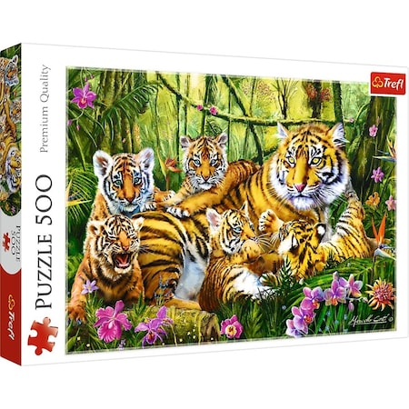 Trefl -37350 Family of Tigers Jigsaw Puzzle - 500 Piece Trefl-37350